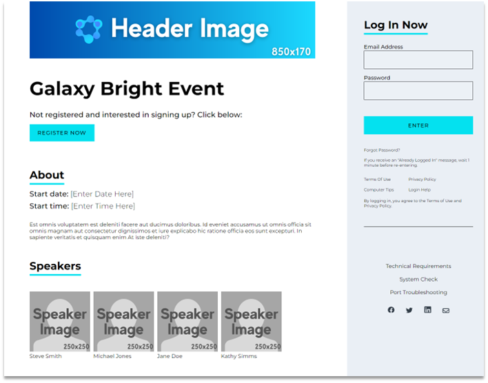 Bright Login Page