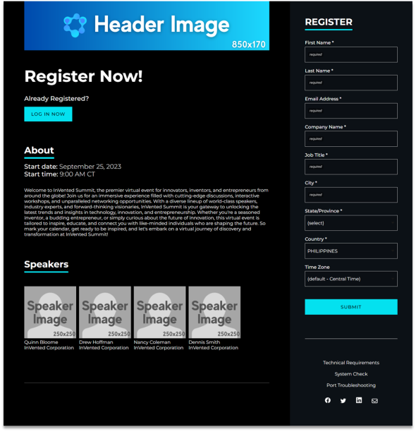 Midnight Registration Page